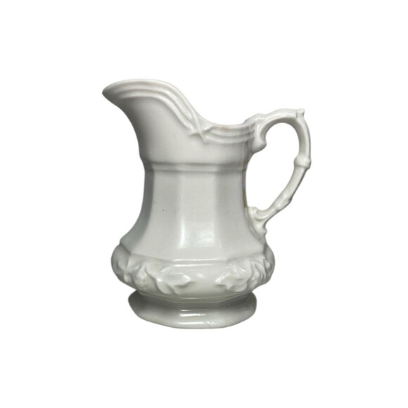 Vintage Red Cliff Ironstone Miniature Creamer Pitcher Grape Leaves 3 1/8” Tall - Picture 2 of 13